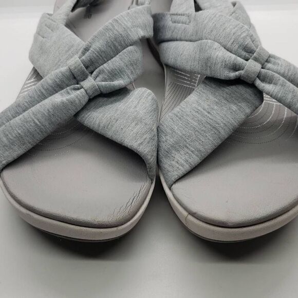 Clarks Arla Meg Women Sandals Flat Strappy Gray Size 12 - Picture 7 of 10